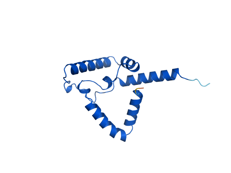 AlphaFold predicted structure of QCR7