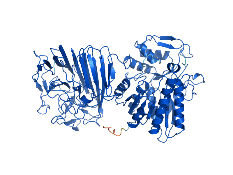 AlphaFold predicted structure of GAL10