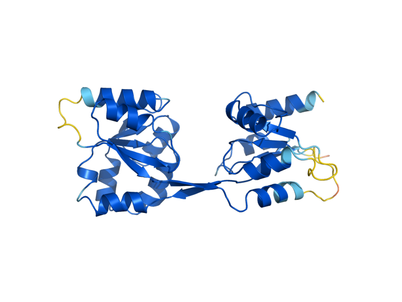 AlphaFold predicted structure of HEM4