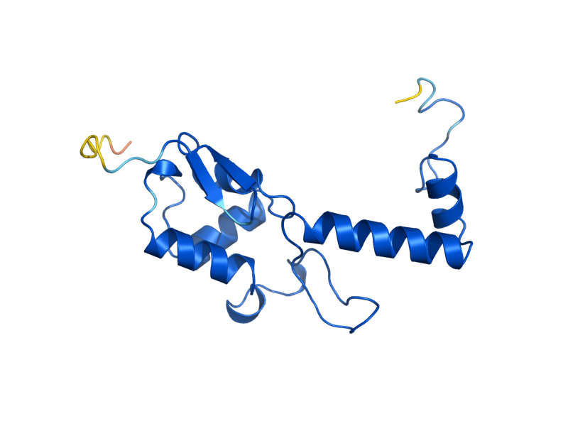 AlphaFold predicted structure of RPS18B
