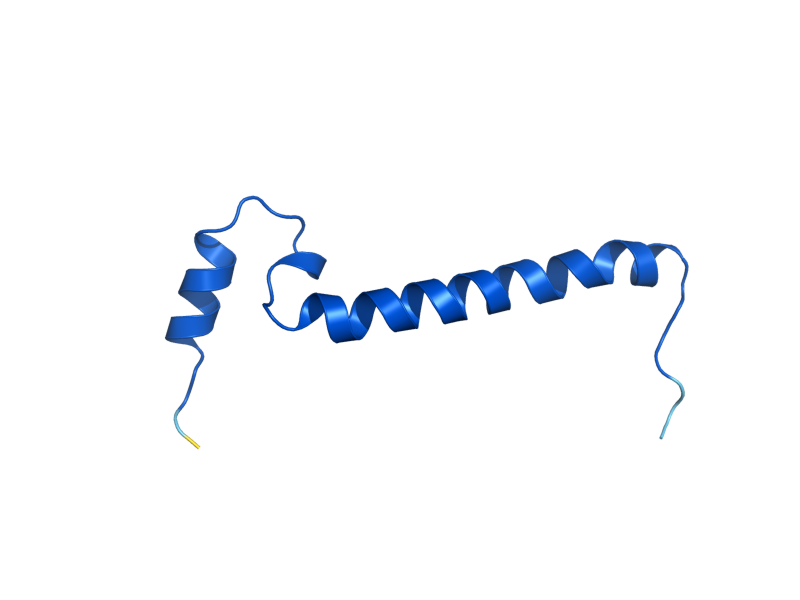 AlphaFold predicted structure of COX7