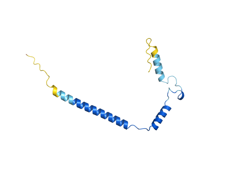 AlphaFold predicted structure of STE18