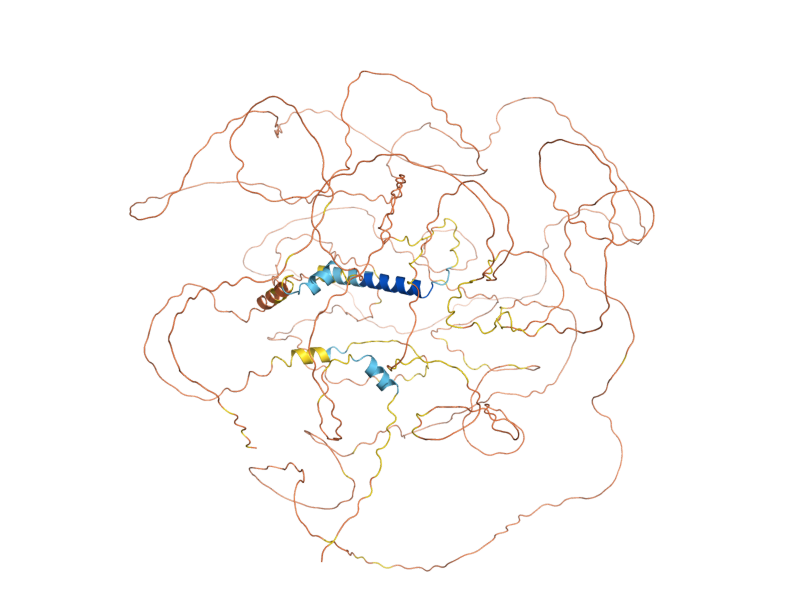 AlphaFold predicted structure of NUP1