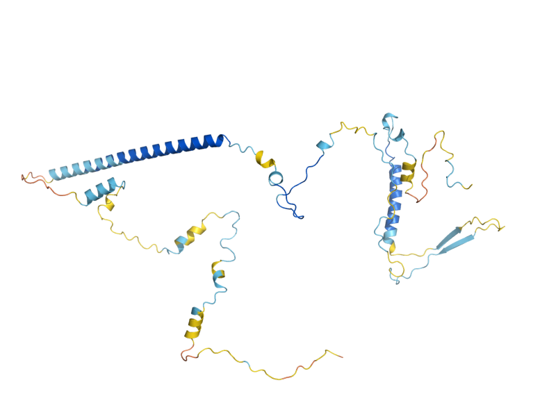 AlphaFold predicted structure of PRP45