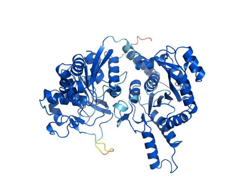 AlphaFold predicted structure of URA7