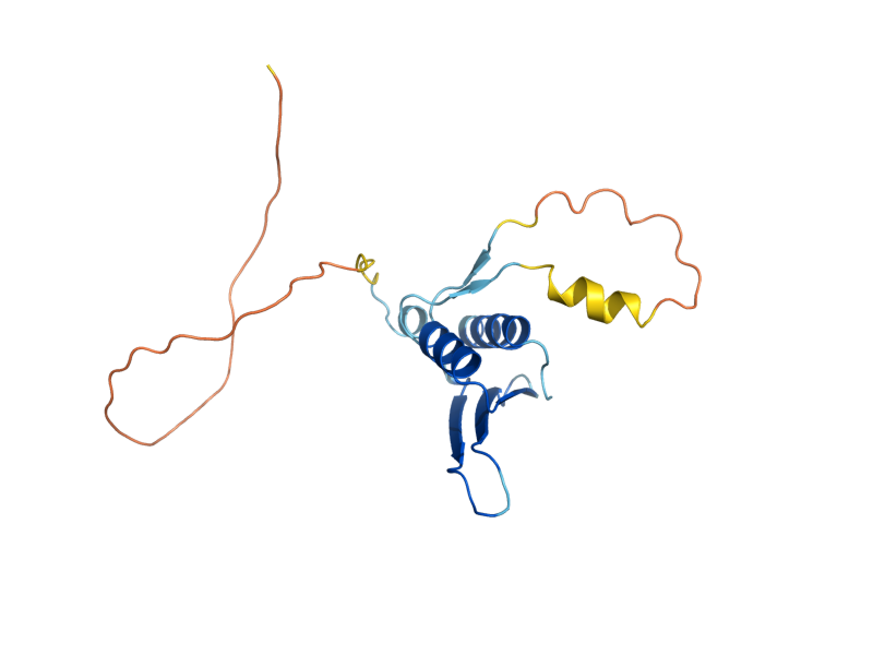 AlphaFold predicted structure of SRP21