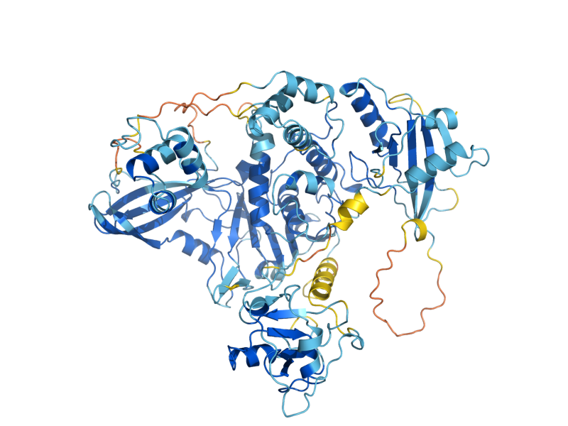 AlphaFold predicted structure of UBP14