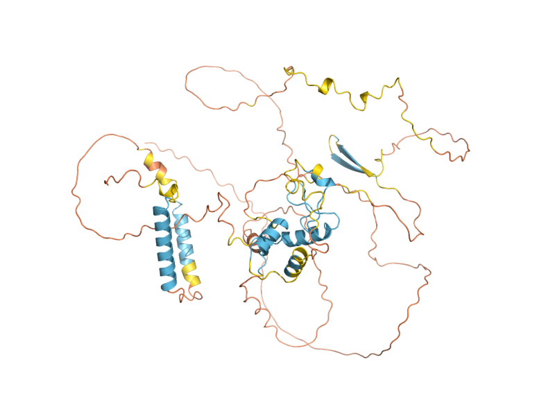 AlphaFold predicted structure of YBR138C