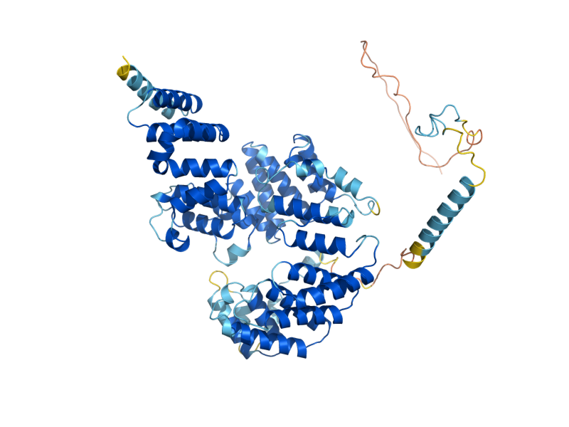 AlphaFold predicted structure of SRP72