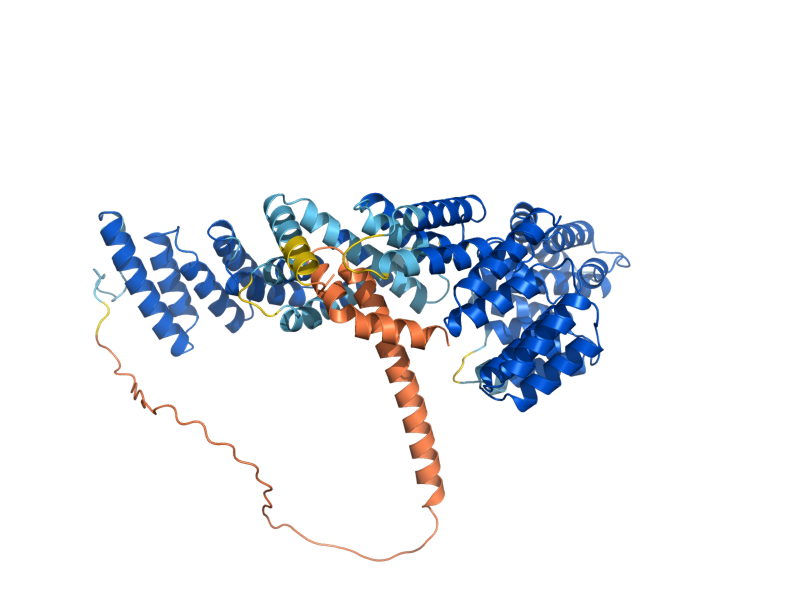 AlphaFold predicted structure of TOM71