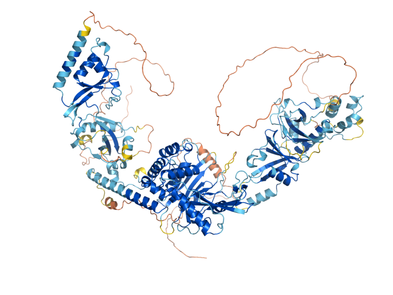 AlphaFold predicted structure of UBP12