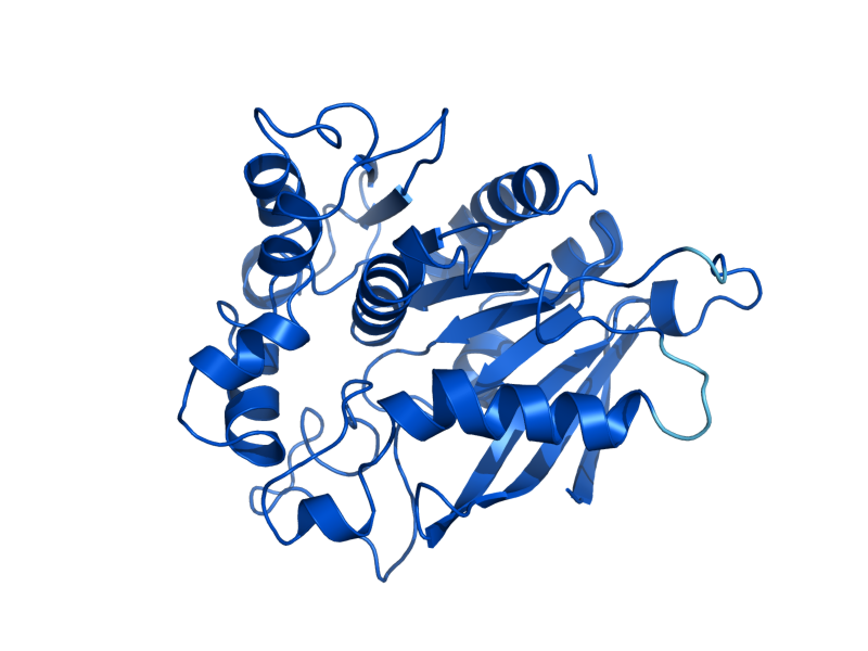 AlphaFold predicted structure of YJL068C
