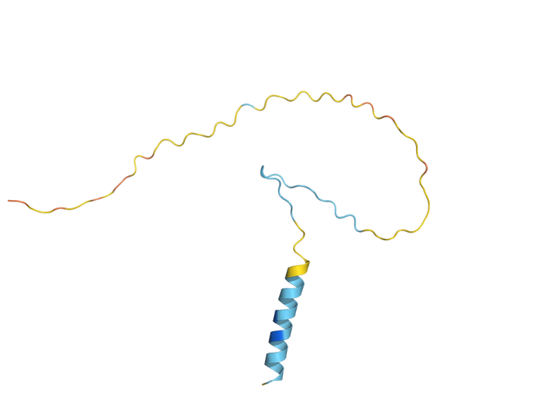 AlphaFold predicted structure of CWP2