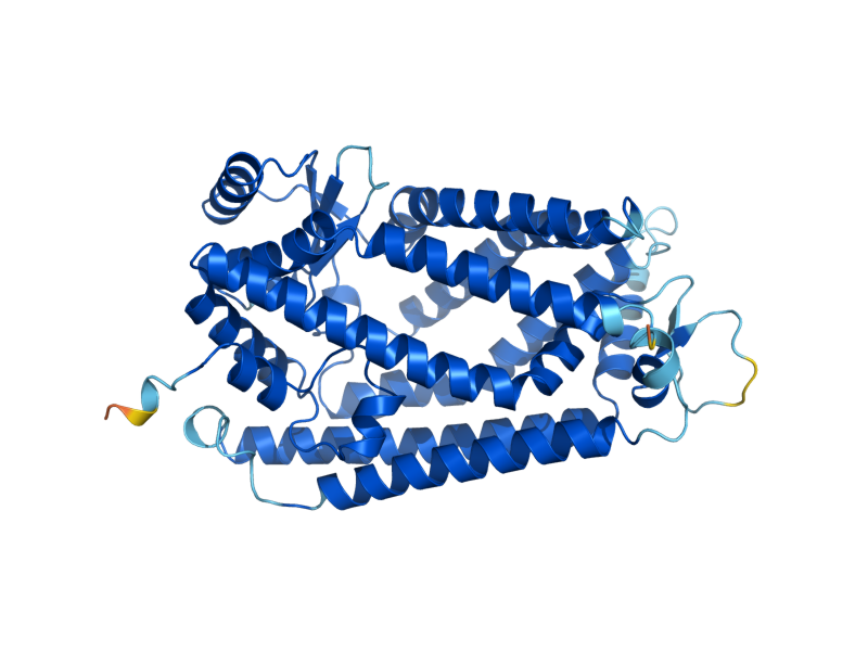 AlphaFold predicted structure of STE24