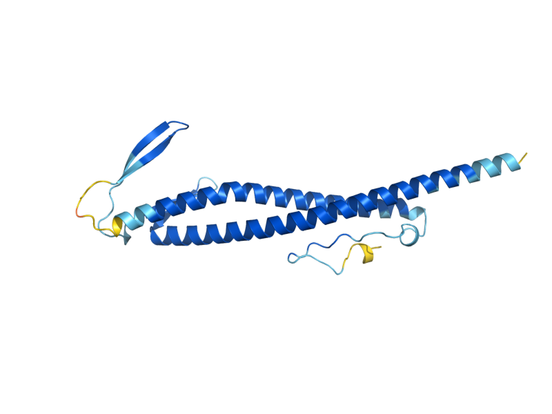 AlphaFold predicted structure of PAC10