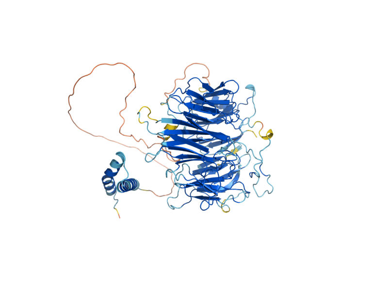AlphaFold predicted structure of YGR054W