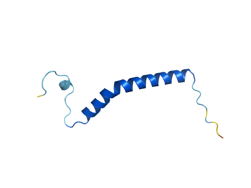 AlphaFold predicted structure of TOM7