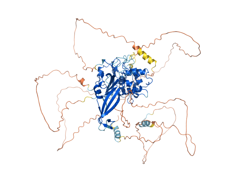 AlphaFold predicted structure of UBP10