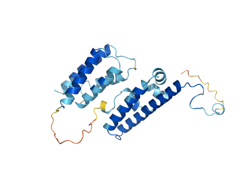 AlphaFold predicted structure of VPS28