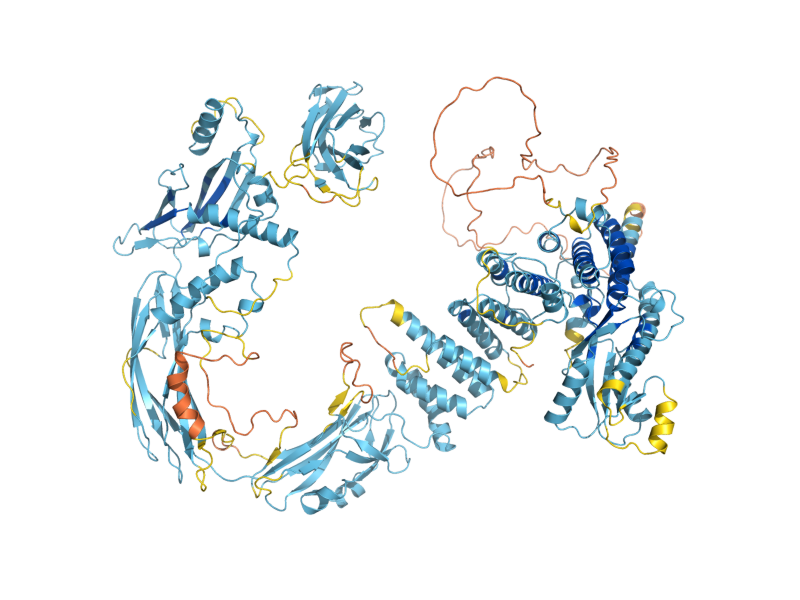 AlphaFold predicted structure of TRS120