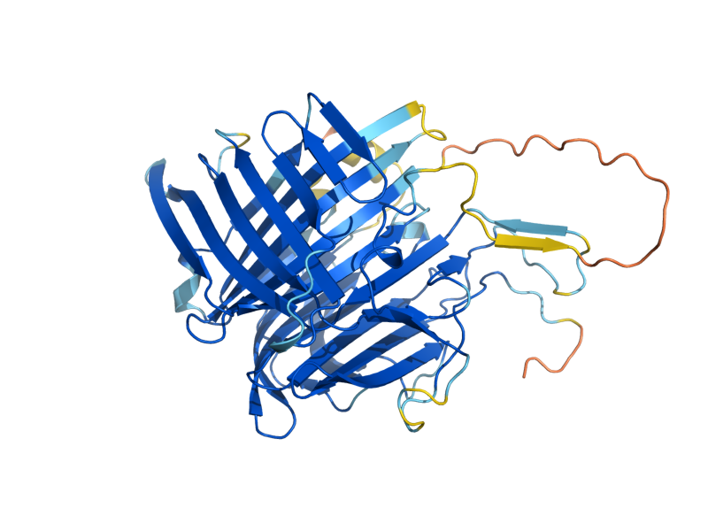 AlphaFold predicted structure of YDR222W