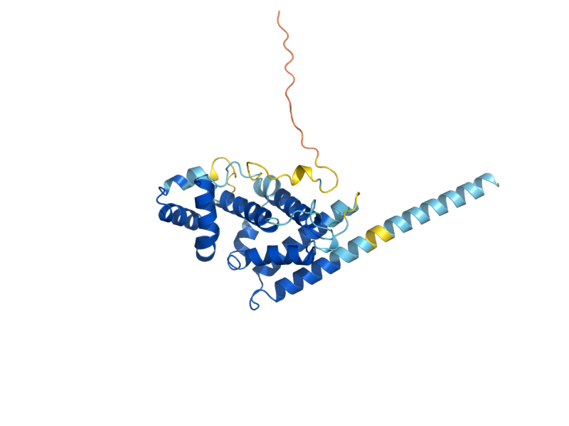 AlphaFold predicted structure of COQ9