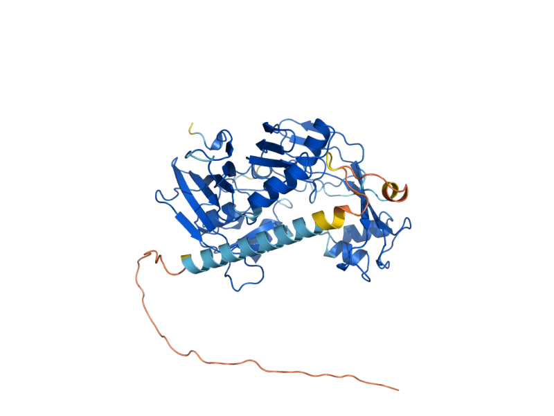 AlphaFold predicted structure of PUS9