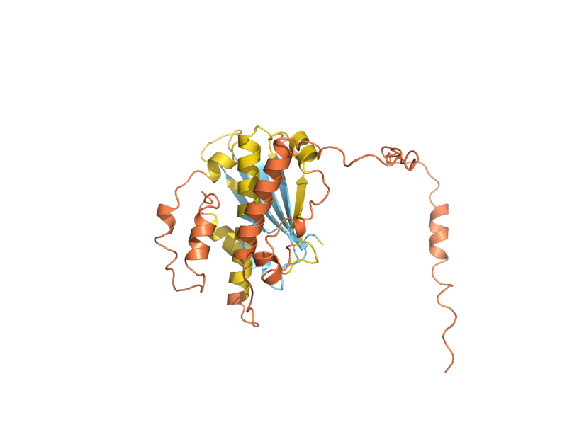 AlphaFold predicted structure of YPR027C