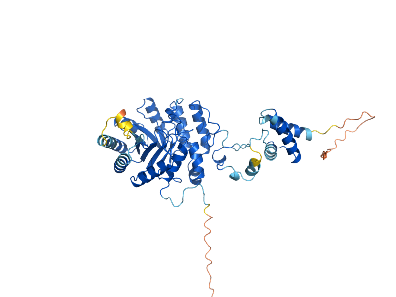 AlphaFold predicted structure of LYS21