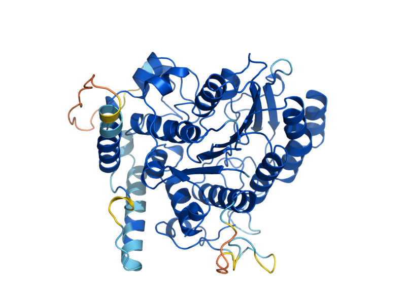 AlphaFold predicted structure of HOS1