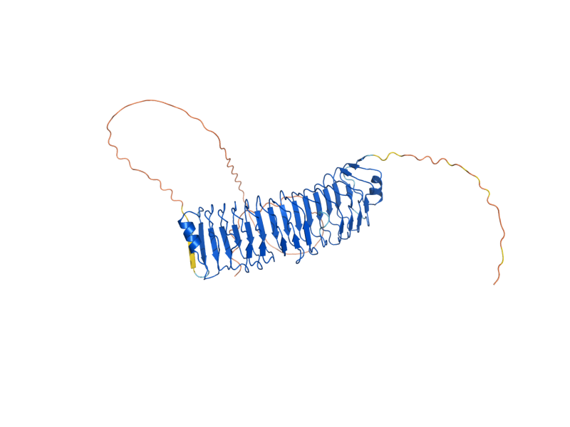 AlphaFold predicted structure of PST1
